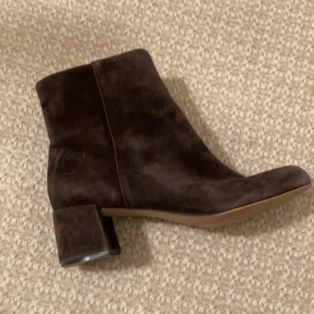 Block heel suede bootie - Picture 4 of 4